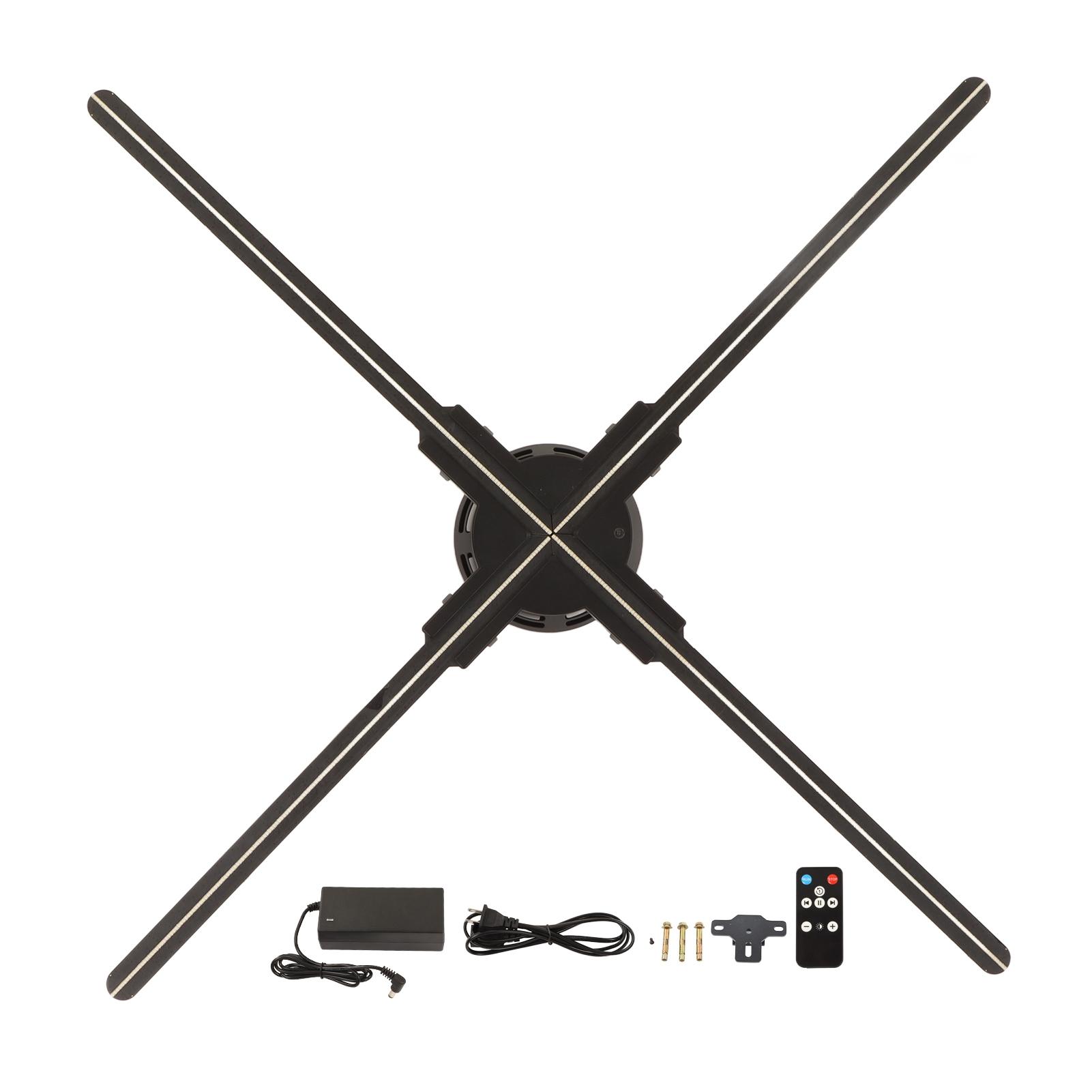 

США 3D Рекламный Вентилятор WiFi 3D Голографическая Рекламная Машина 4 Лопасти Регулируемый 100-240В 2000x720 для Супермаркетов для Торговых Центров US Plug