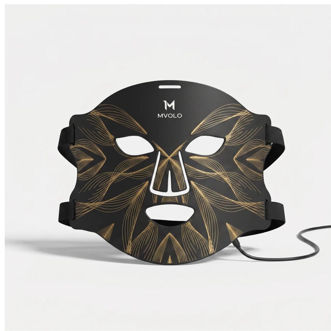 

Mvolo LED Face Mask Light Therapy Device – 7 Colors, Adjustable Intensity, At-Home Skincare & Glow Support, Soft Silicone Face Mask for Daily Use чорний