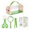 Outdoor Exploration Insect Observation Kit with Portable Carrying Case Magnifying Glass Tweezers and Scissors Educational Tool for Kids