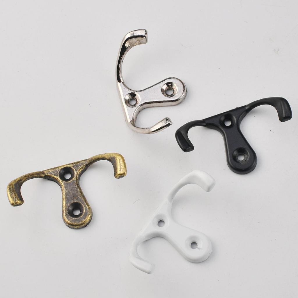 Modern Dual Hook for Wardrobes, Kitchens & Bathrooms – Wall Mounted Coat & Hat Hanger