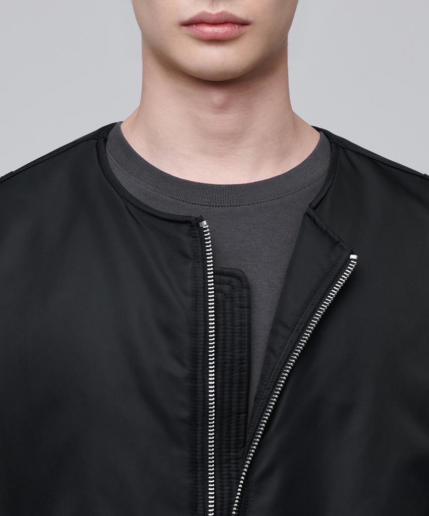 Musinsa Standard Oversized Collarless Ma-1 Bomber Jacket [Black]