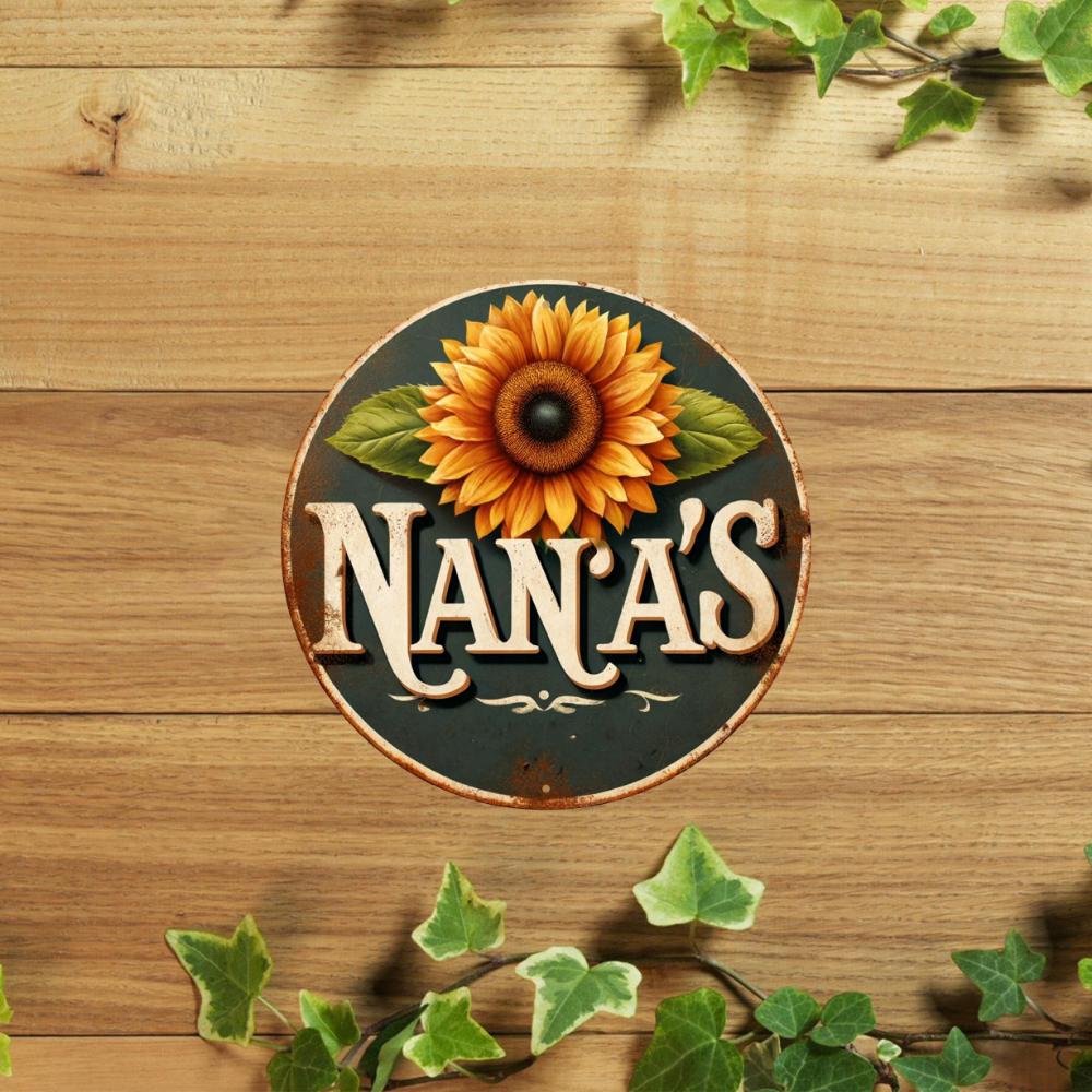 Знак Круглый металлический венок для Наны - Винтажная спальня — фото 4