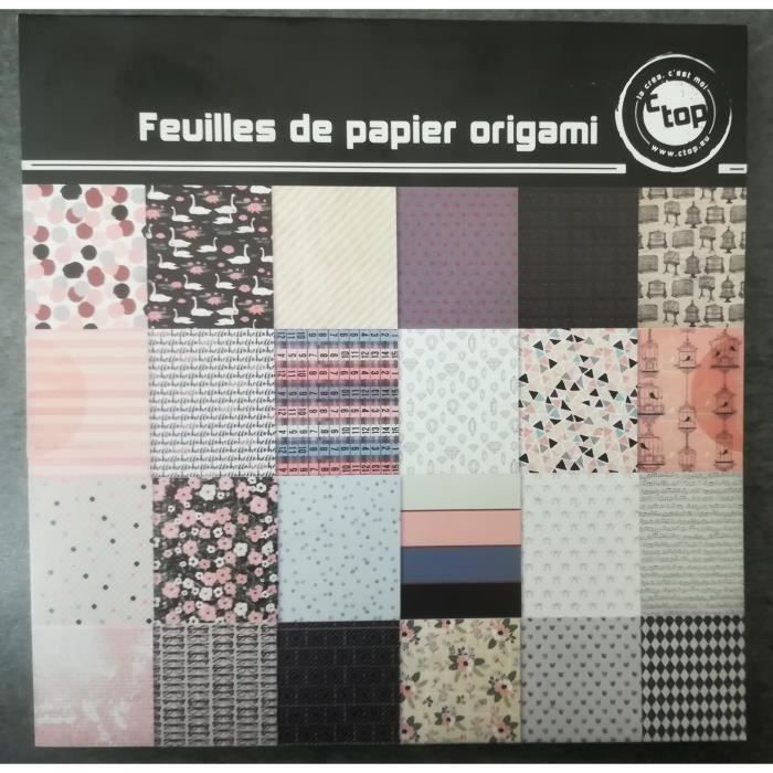 Papier origami - MEGACREA DIY - Baroque - 15x15cm - 36 feuilles - Multicolore