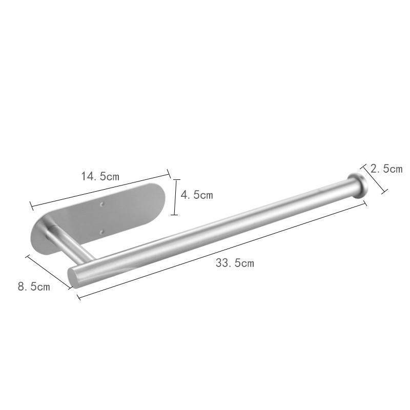 Adhesive Punch-free Toilet Roll Paper Towel Holder Organizer Wall Mount Storage Kitchen Bathroom No Drill Tissue Dispenser