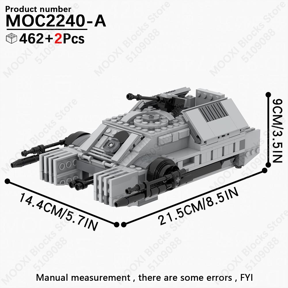 MOOXI Star Wars Mech Veicolo Cannone Carro Armato Armi Nave da Trasporto Soldati Modello Mattoncini Fai da Te Blocchi da Costruzione Assemblati Giocattolo per Bambini
