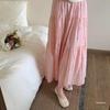 Embroidered Fairy Korean Patchwork Skirt: Fluffy, Medium-Long, Solid Color, Summer Design