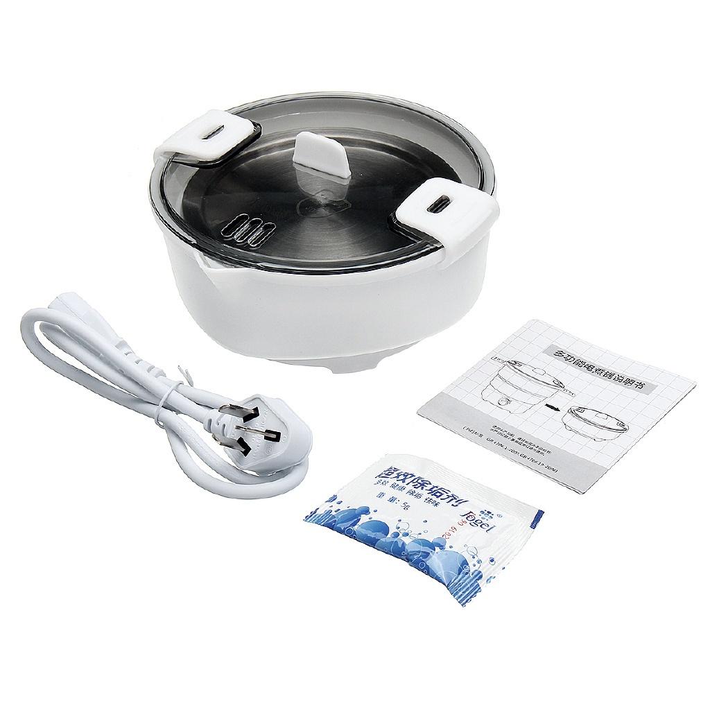 800W Faltbare Elektrische Bratpfanne Wasserkocher Beheizter Lebensmittelbehälter Beheizte Lunchbox Kocher Tragbarer Hot Pot Kochen Tee