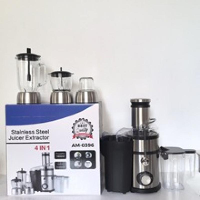 Commercial Multi-Functional 4-in-1 Juicer & Blender with Large Caliber Stainless Steel Design