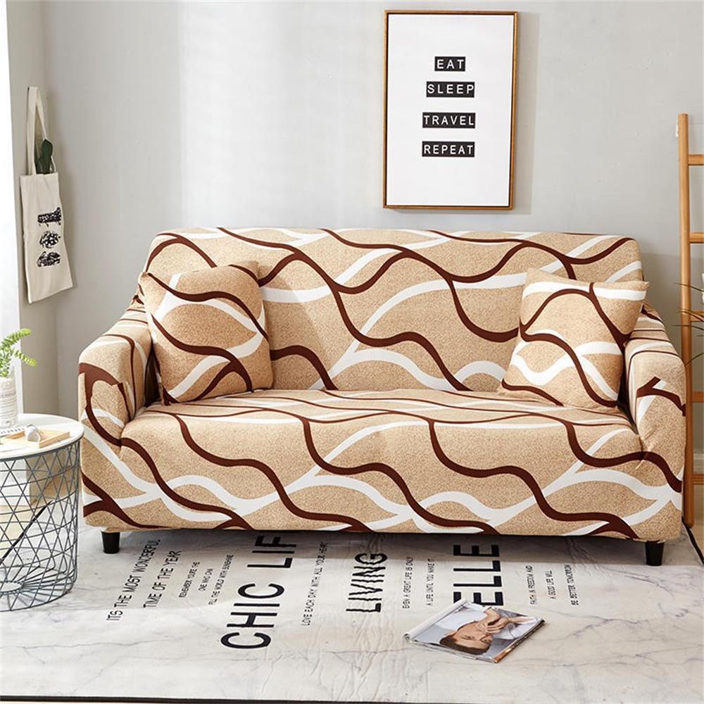 1pc Printed Elastic Sofa Cover Antidirty Spandex Sofa Cover Furniture Protector for Bedroom Office Living Room Home Decor
