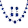 Dress Dinner Set Chain Zircon Bridal Earrings Necklace Two-Piece Set, Jewelry Set