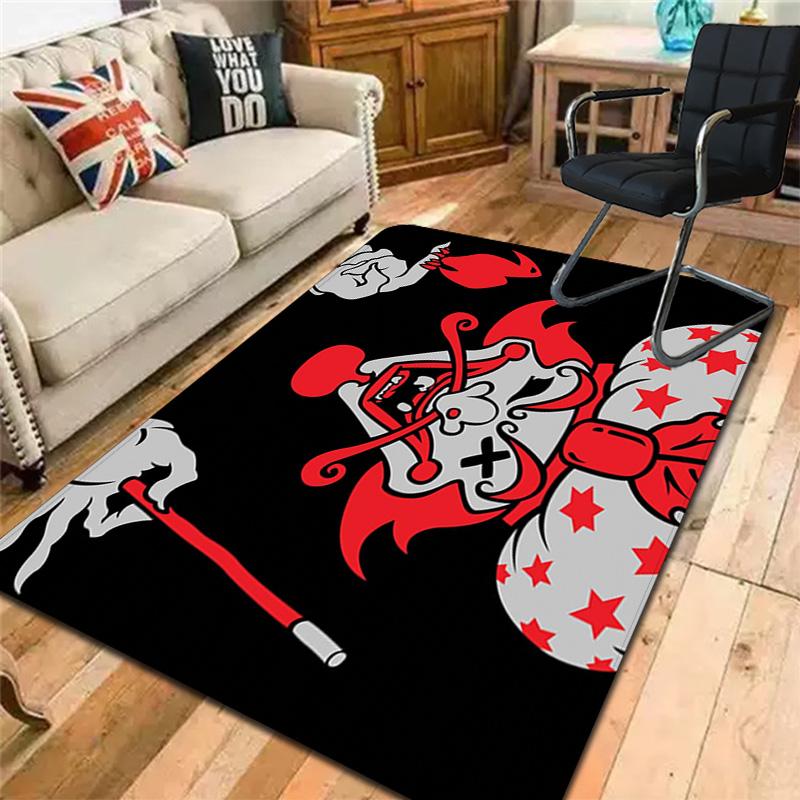 Magician clown (red) Rug Floor Mat for Living Room or Bedroom Soft and Comfortable Carpet a Gift for Birthday and Holiday.MFF0918438