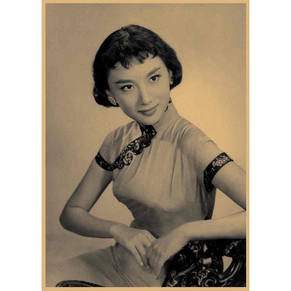 

Xia Meng Retro Poster - Nostalgic Chinese Film Star Decorative Wall Art Mural 29.7X42cm (A3 size)
