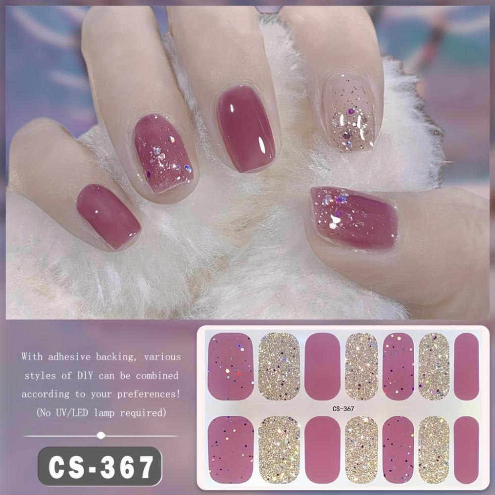 Dashing Diva Nail Strips Women's Fashion Nail Stickers Self-Adhesive Full Nail Wraps Waterproof Free Sealing Gel Nail Film