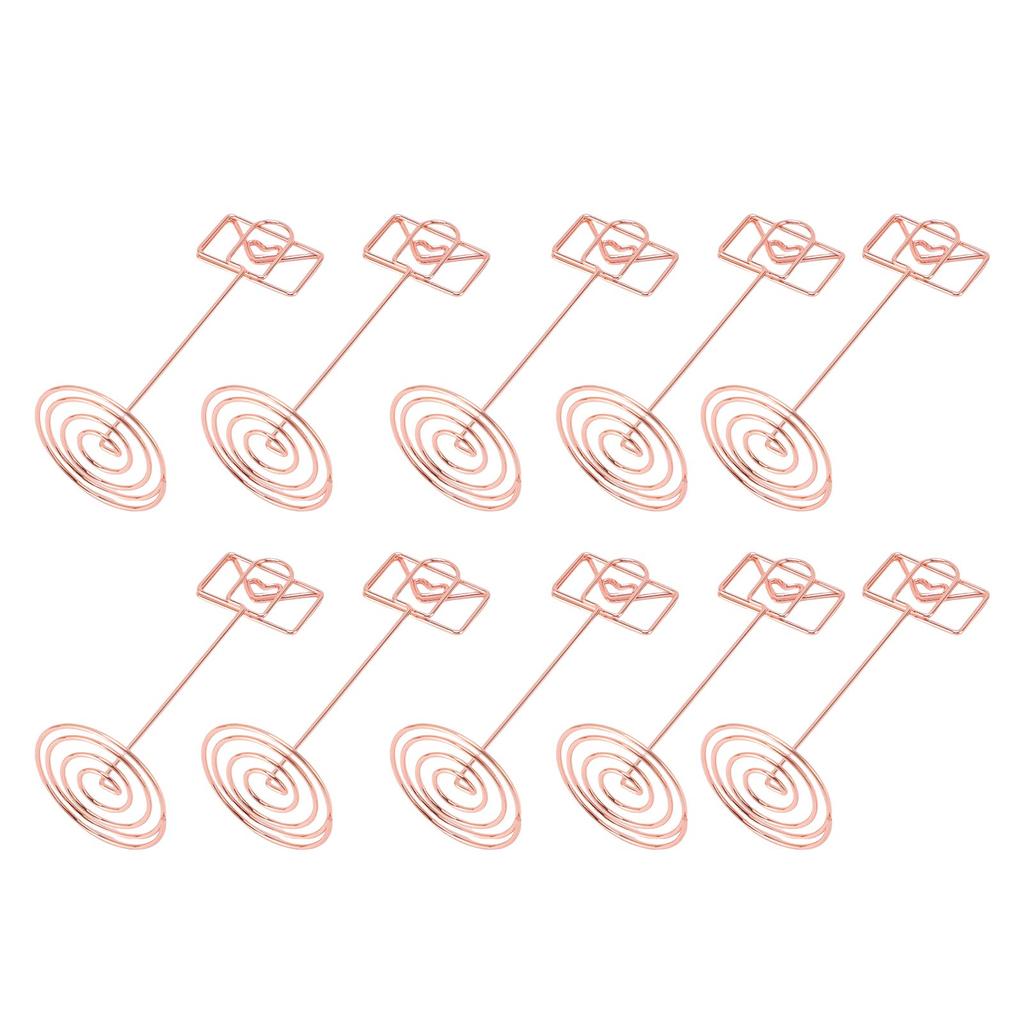 10PCS Table Number Holders Envelope Shape Metal Card Clips for Photo Menu Place Cards Restaurant Wedding Party