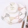 Heart Shape Paper Clamp Rose Gold Place Card Table Numbers Holder Photos Clips Clamps Stand