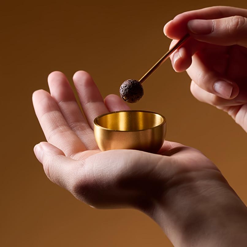 1set Tibetan Singing Bowl,Handcrafted Copper Meditation Bowl,with Mallet and Ball Included,for Sound Healing and Meditation