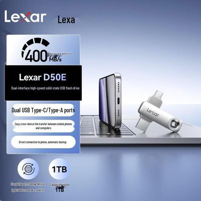 Lexar D50E 128GB USB3.2 Type-C Dual-Interface USB Flash Drive