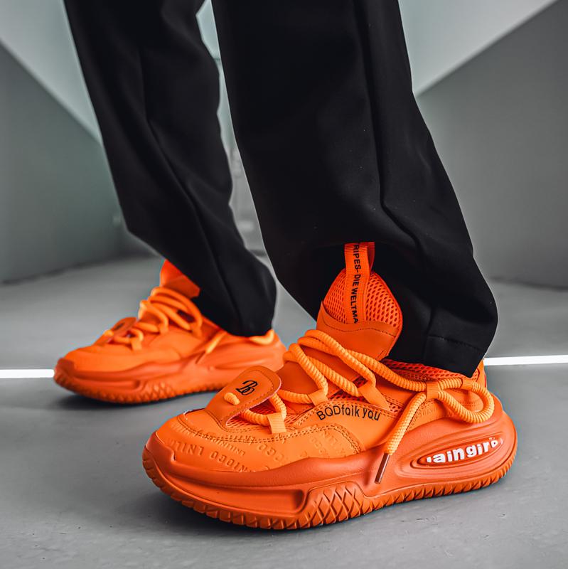 Men's Trend Clunky Sneaker Outdoor Non Slip Breathable Casual Running Sport Shoes Comfortable Work Shoes