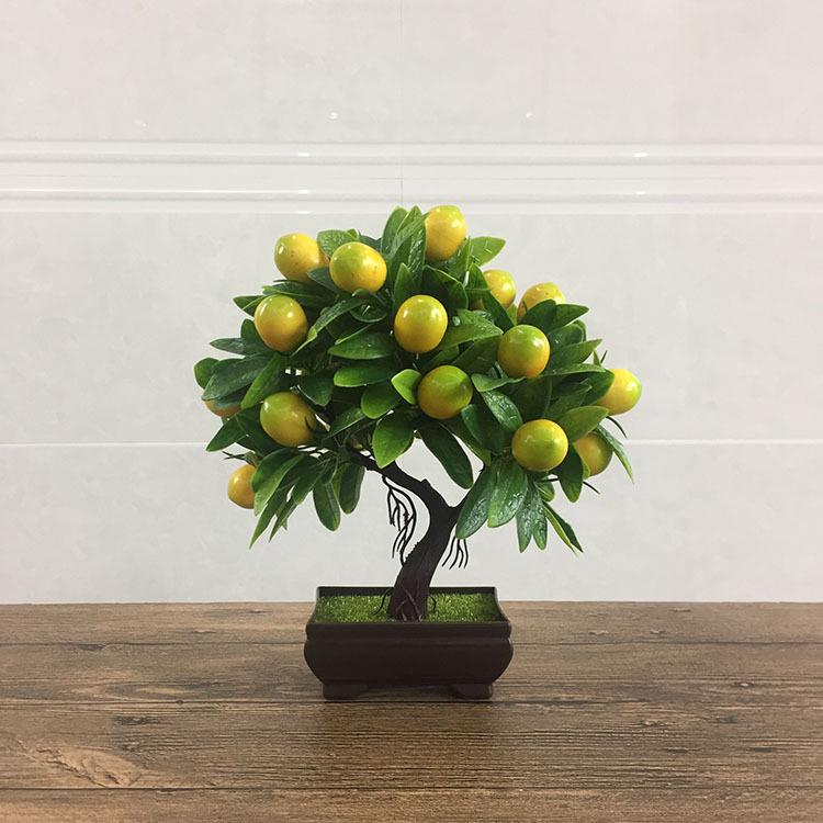 Artificial Plants Bonsai Small Fruit Tree Potted Bonsai Simulation Decor Artificial Ornaments Artificial Plant Bonsai Home Decor