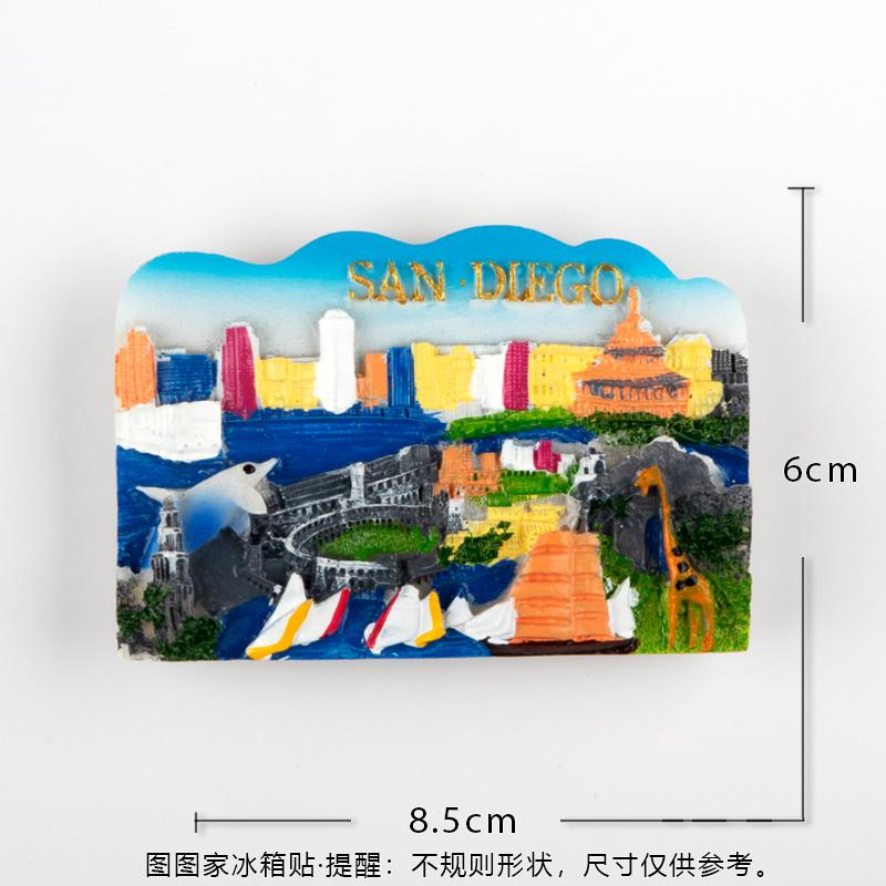 The United States 3d Refrigerator Sticker Travel Collection Souvenir New York Fridge Magnets Times Square Statue of Liberty Shap