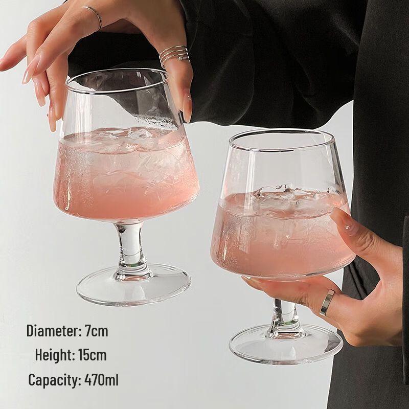 Short-Stemmed Glass Goblet Set for Soda & Wine