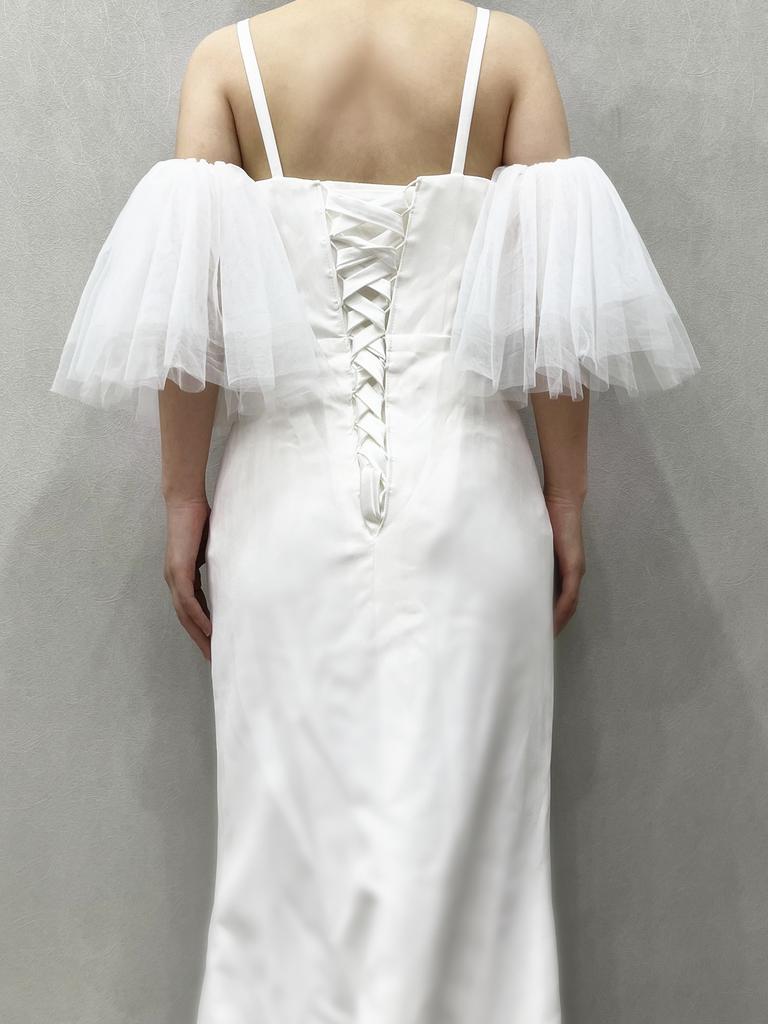 Detachable Tulle Puff Sleeve Arm Warmers – Off-Shoulder Bridal Accessory for Wedding, Photo Shoot & Evening Gown