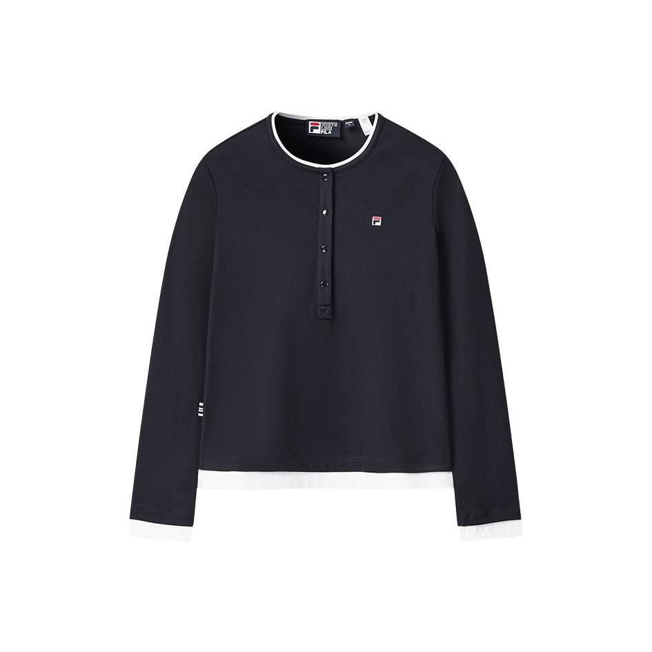 

Fila Наследие Искусственный Двухкомпонентный Повседневный Приталенный Трикотажный С Круглым Вырезом Футболка с Длинным Рукавом Женские Топы F11W548214F-NV S