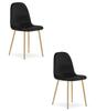 PADVA chair - black velvet / oak legs x 2