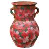 Hand-Painted Terracotta Flower Pots - Breathable Red Clay, Unglazed, Large Diameter, Creative Folk-Inspired Vases for Green Plants.