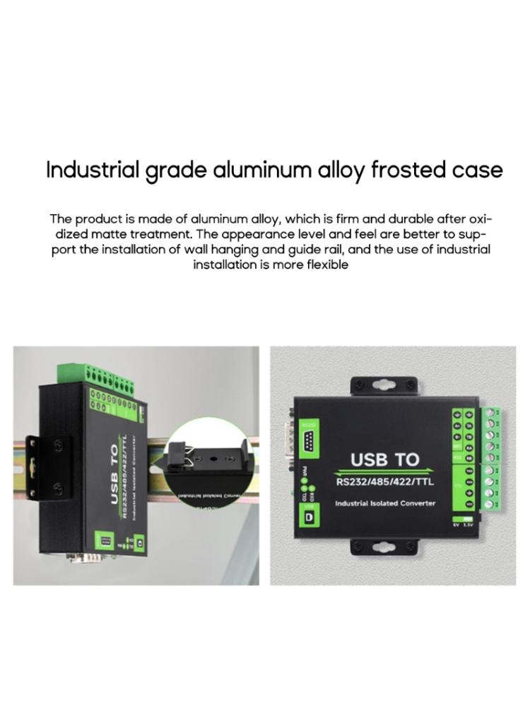 USB zu RS232/485/422/TTL Industrieller isolierter Konverter mit originaler FT232RL-Innenstromisolierung, magnetischer Isolierung