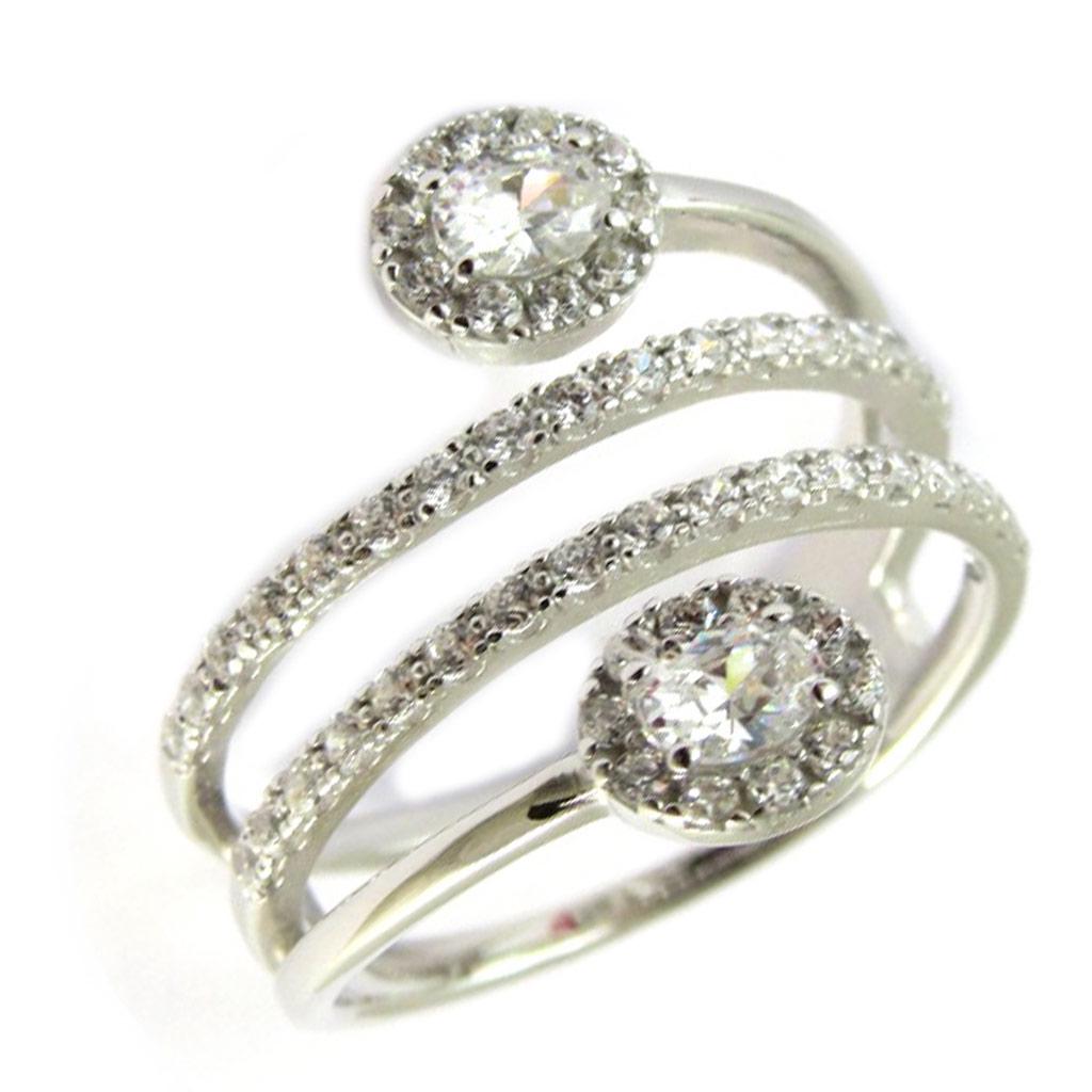 Silver Ring 'Scarlett' White (rhodium)