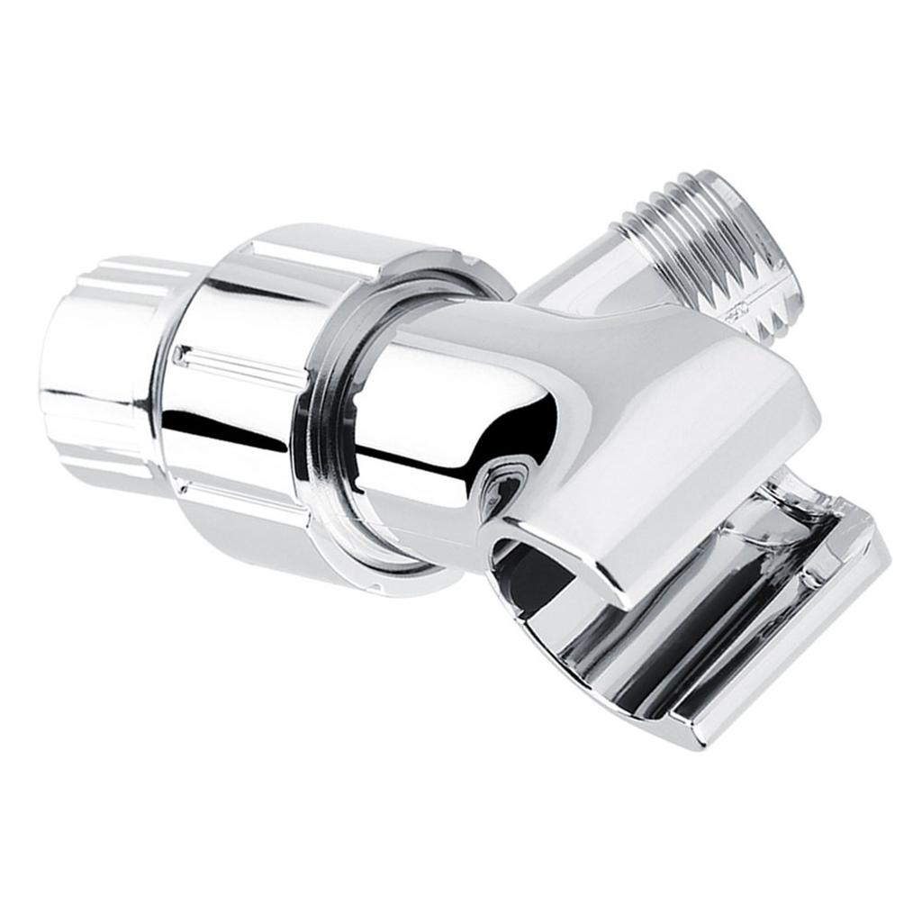 Chrome Plating 3-Way Shower Head Diverter Shower Arm Mounted Bracket Bathroom Accessories