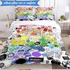 Colorful Dream Island Collage 3pcs K-pop Music Group Bedding set,Ideal for Bedroom, Dormitory,Including Duvet Cover And 2pcs Pillowcases,Fan Gifts