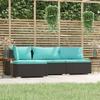 Vidaxl 4-Piece Lounge Set With Cushions, Poly Rattan