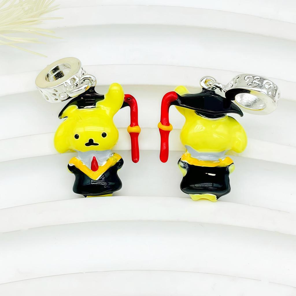 DIY Hand-Painted Pacha Dog Anime Beads for Cute Jewelry Making