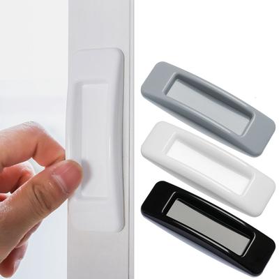 1Pair Furniture Plastic Door Handles Self-adhesive Multi-purpose Wardrobe Cupboard Dresser Refrigerator Safety Durable Knobs