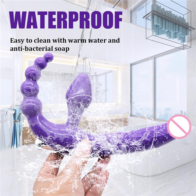 Strapon Dildo Vibrator for Couples Erotic Intimate Goods Double Penetration 10 Speed Anal Vibrator Sex Toys for Women Lesbians