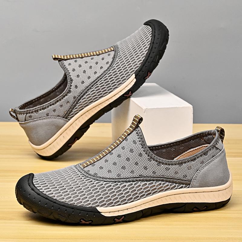 May 9 popular men's shoes summer new breathable independent station mesh large size soft sole travel sports shoes