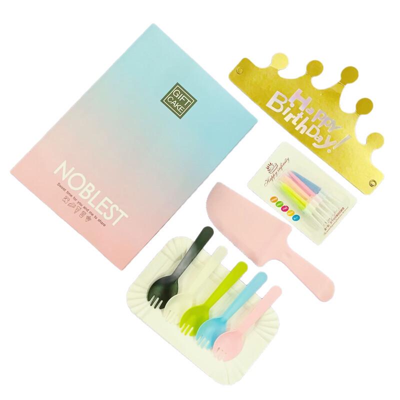 777 Disposable Birthday Cake Tableware Set