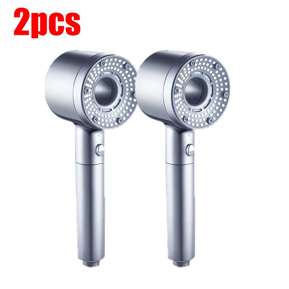 5 Modes One Key Stop Water-saving Shower Head Handheld Large Flow High-pressure Shower Nozzle with Filter Bathroom Showerhead
