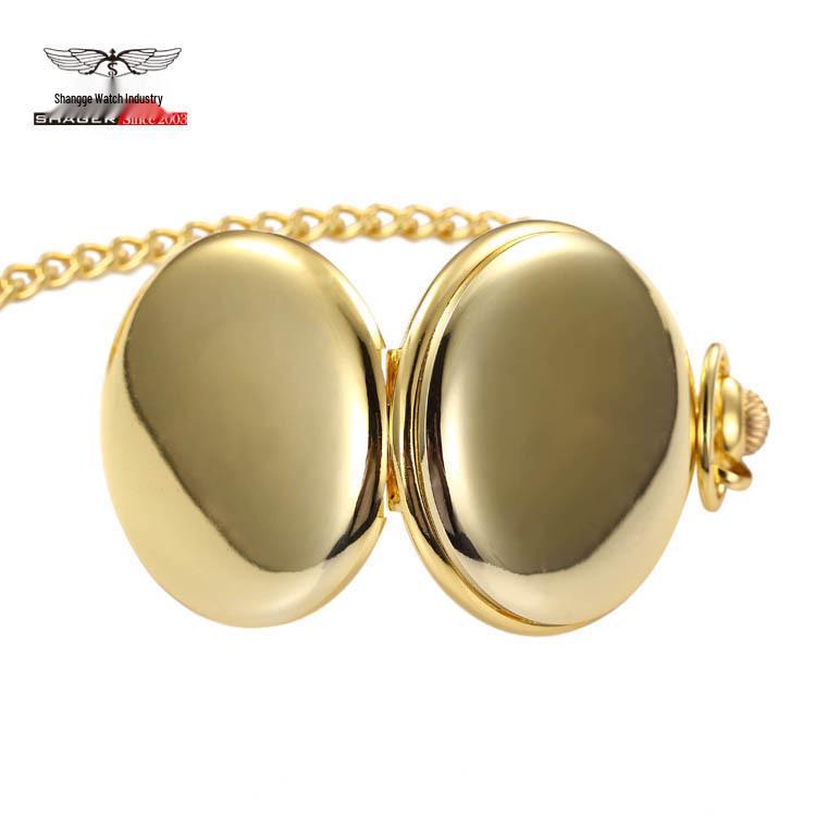 Luxury Double-Sided Polished Classic Retro Pocket Watch – Men’s & Women’s Quartz Pendant Antique Gift Watch