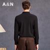 Antonio Men's Chinese Retro Jacquard Lamb Wool Blend Shirt