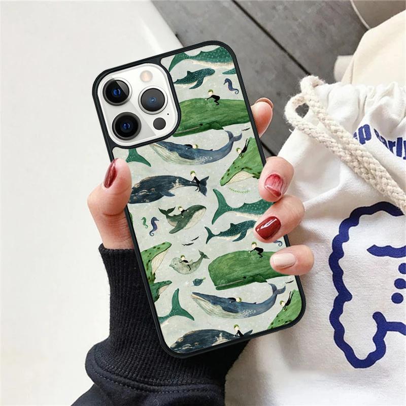 Cute Dolphin Ocean Phone Case For iPhone 17 Air 15 16 Cover 11 13 14 Pro Max 12 Plus Max Fundas