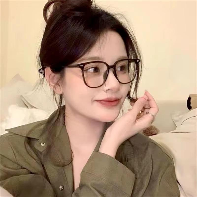 Retro Square Glasses Ultra-light Transparent Frame Eyewear Anti-blue Light Flat Glasses Korean Popular Decoration Eyeglasses