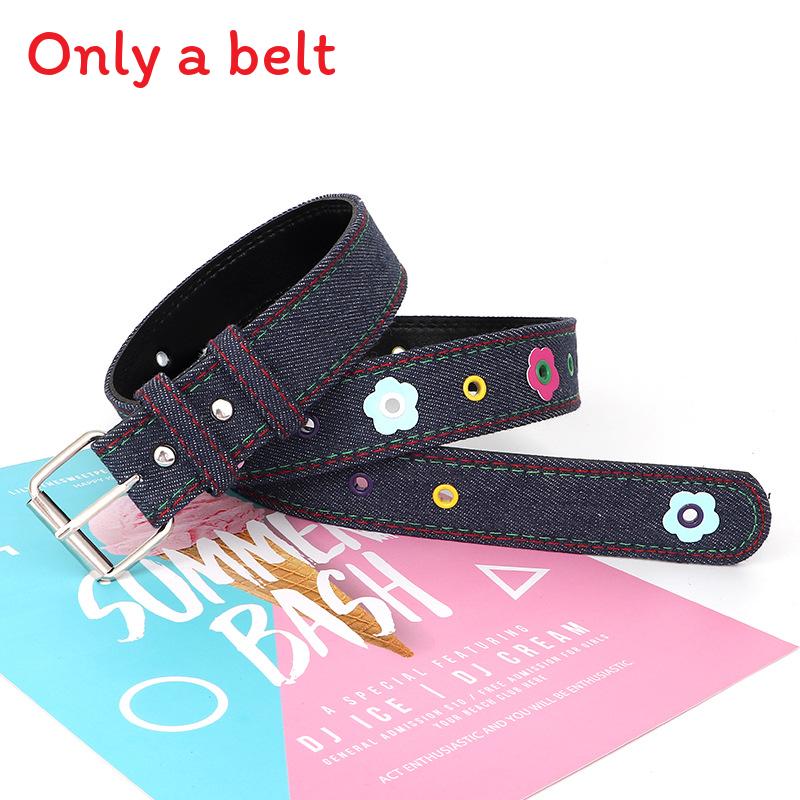 

Decoration Flower Fashionable Checkered Pattern Women Wide Waistband For Daily синій