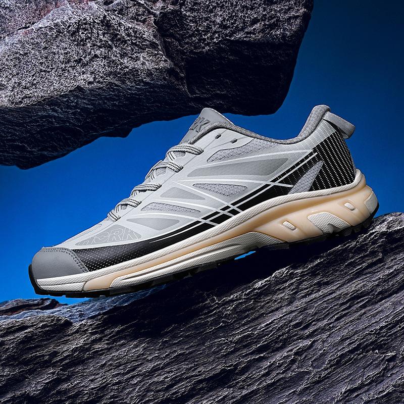 

Spring new platform sports shoes classic hiking shoes outdoor breathable casual shoes running shoes men s shoes 45 серый