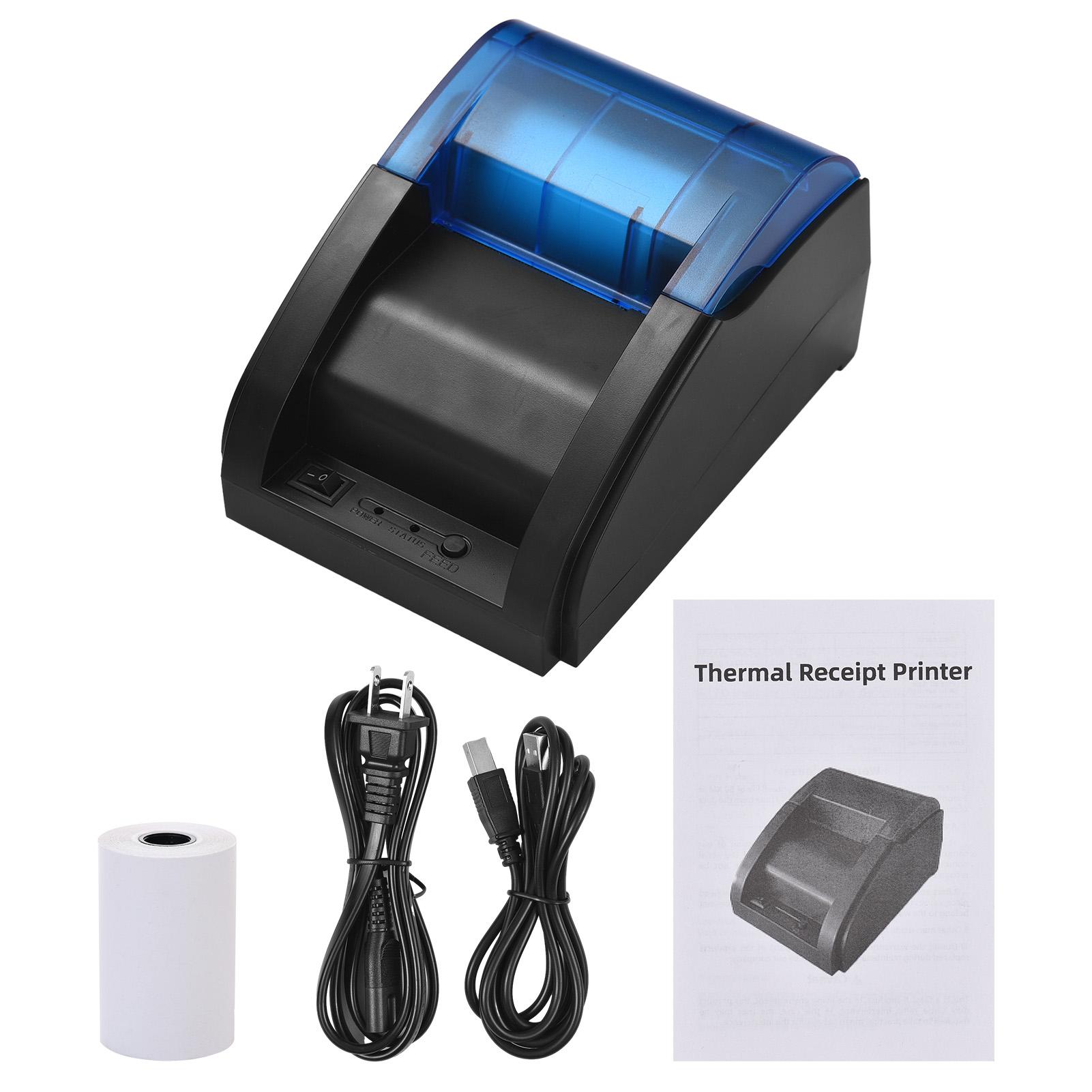 58mm Desktop Receipt Printer POS Printer Direct Thermal Printing Compatible with  / /  Support ESC/POS for Shipping Restaurant Kitchen S