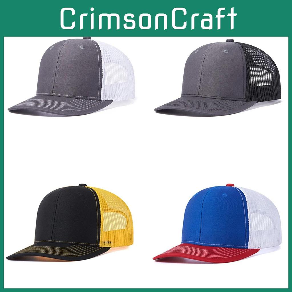 Cotton Mesh Truck Driver Cap With Wide Brim Sunshade For Summer Outdoor Activities