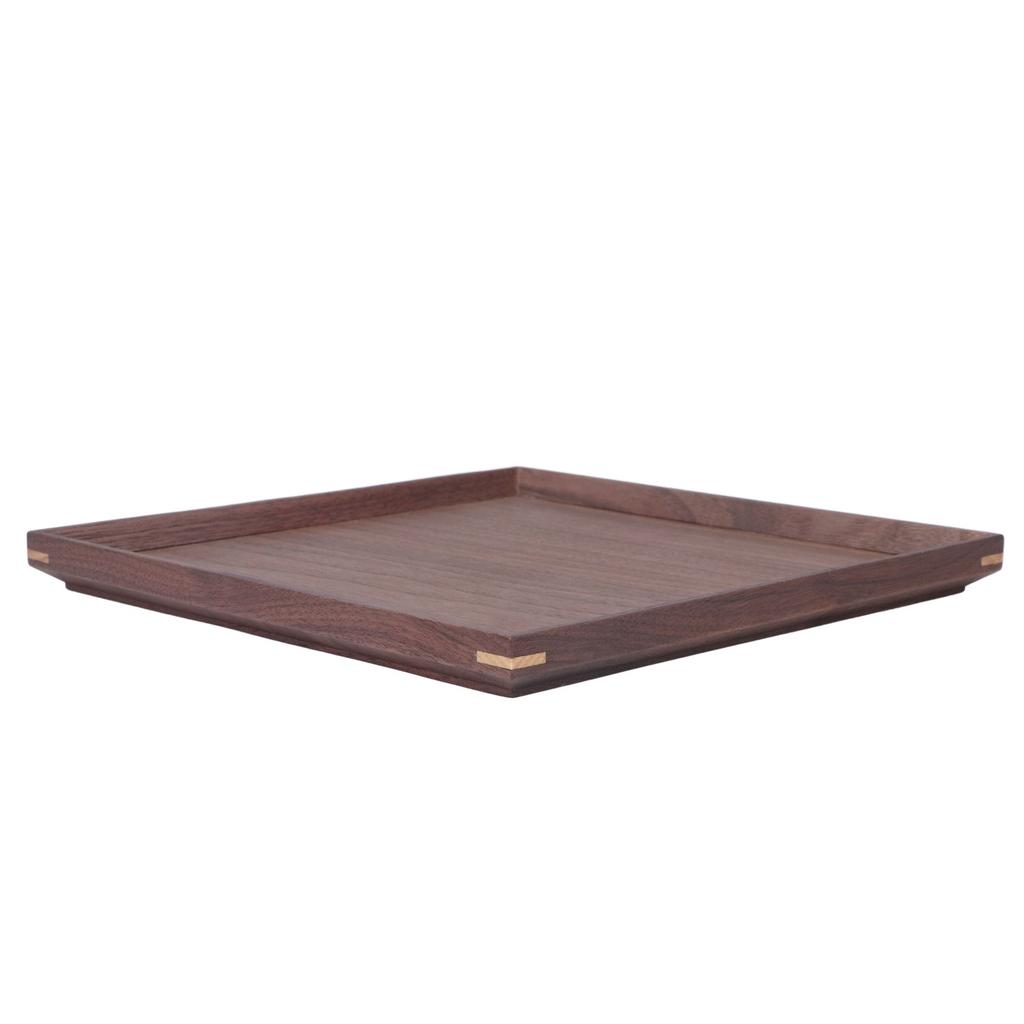 Drewniana Taca Kwadratowa Czarny Orzech Retro Chińska Dekoracyjna Taca Serwingowa na Naczynia