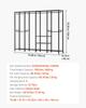 Clothing Garment Rack, Heavy Duty Closet Wardrobe, Adjustable Tiers Clothes Racks with Steel Frame, 499 kg Load Capacity Clothes Rack with 4 Hanging